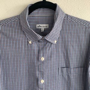 EUC Peter Millar Tattersall Large Button Down